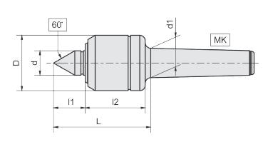 Live Centre 60° Point Standard Type (141)