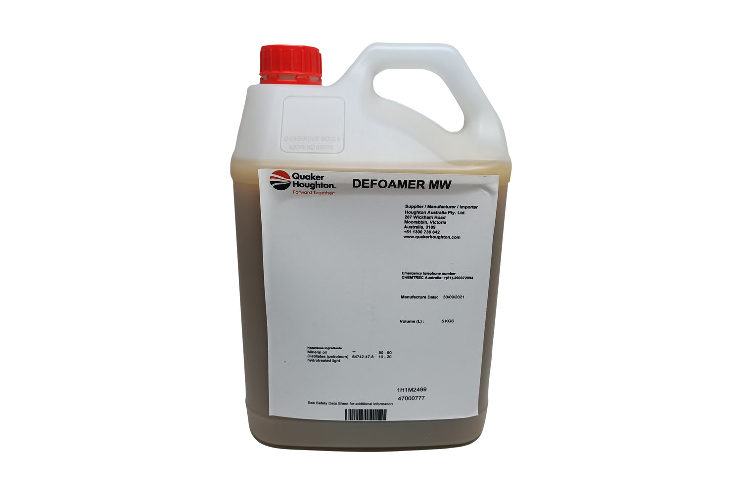 COOLANT DEFOAMING AGENT - DEFOAMER MW – Toolprocure Australia Pty Ltd