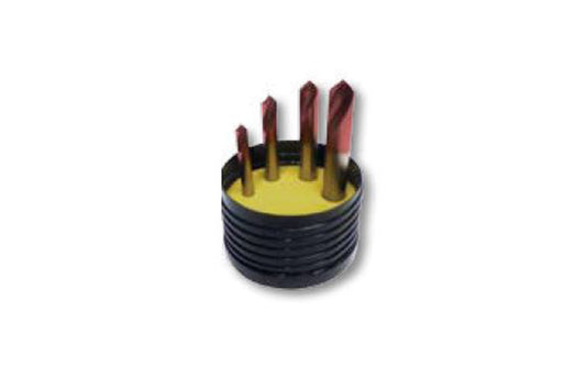 90 DEGREE HSS TIN COATED SPOT DRILL SET - 6-12mm (4pcs)
